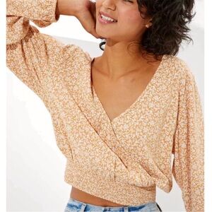 AE Wrap Front Bubble Top